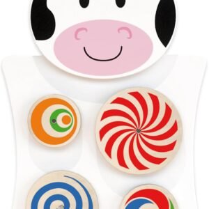 SPARK & WOW Learning Advantage Cow Activity Wall Panel - 18m+ - Toddler Activity Center - Wall-Mounted Toy - Busy Board Decor for Bedrooms, Daycares and Play Areas